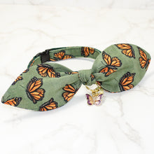 Load image into Gallery viewer, Monarch Butterflies Cat Collar and Bunny Bow

